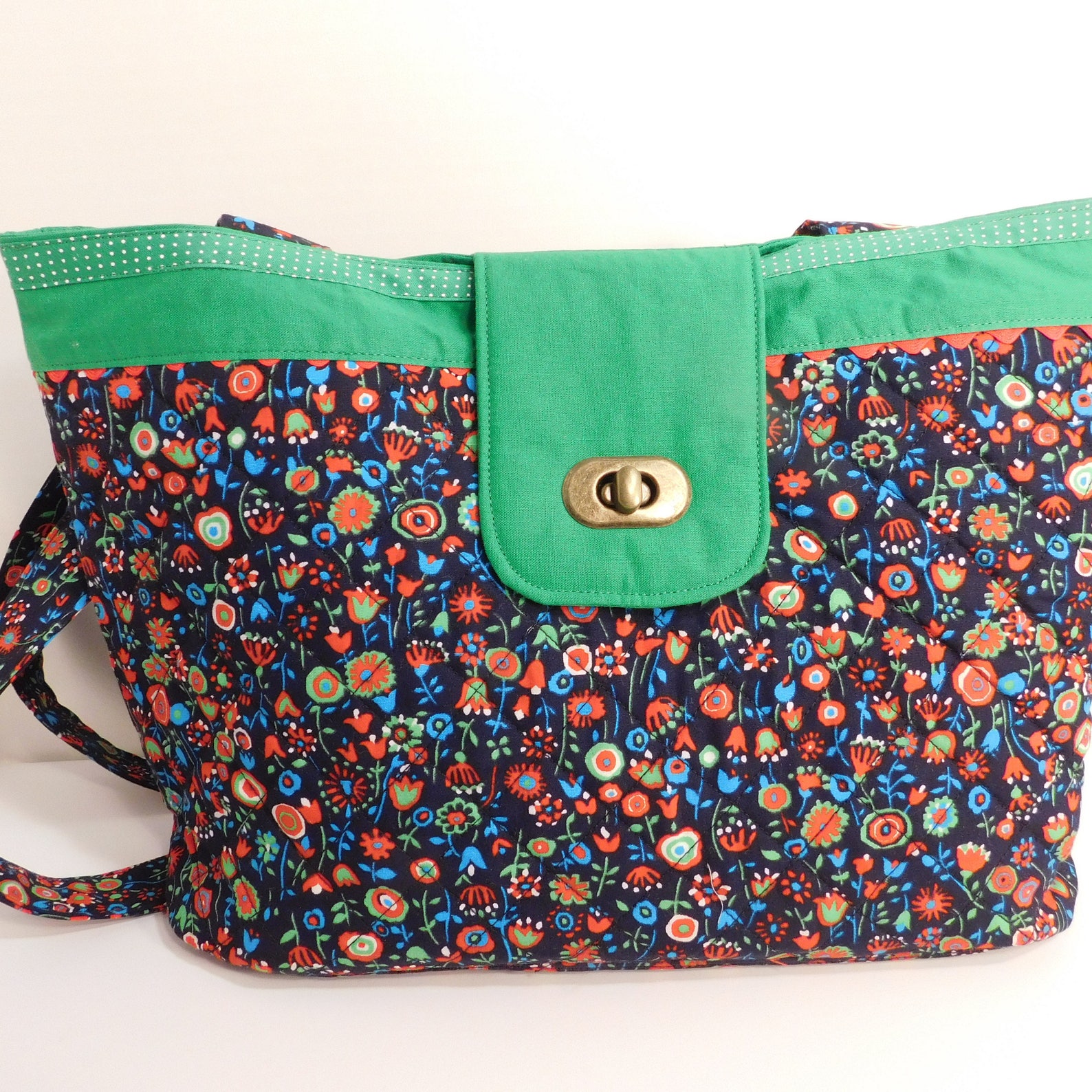 Tote Bag PDF Sewing Pattern Medium Sized Purse, Shoulder Bag With Two ...