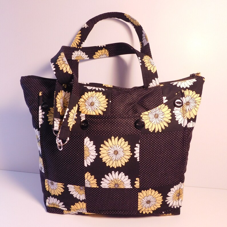 Quilted Zippered Tote Bag Sewing Pattern PDF Digital Download Etsy