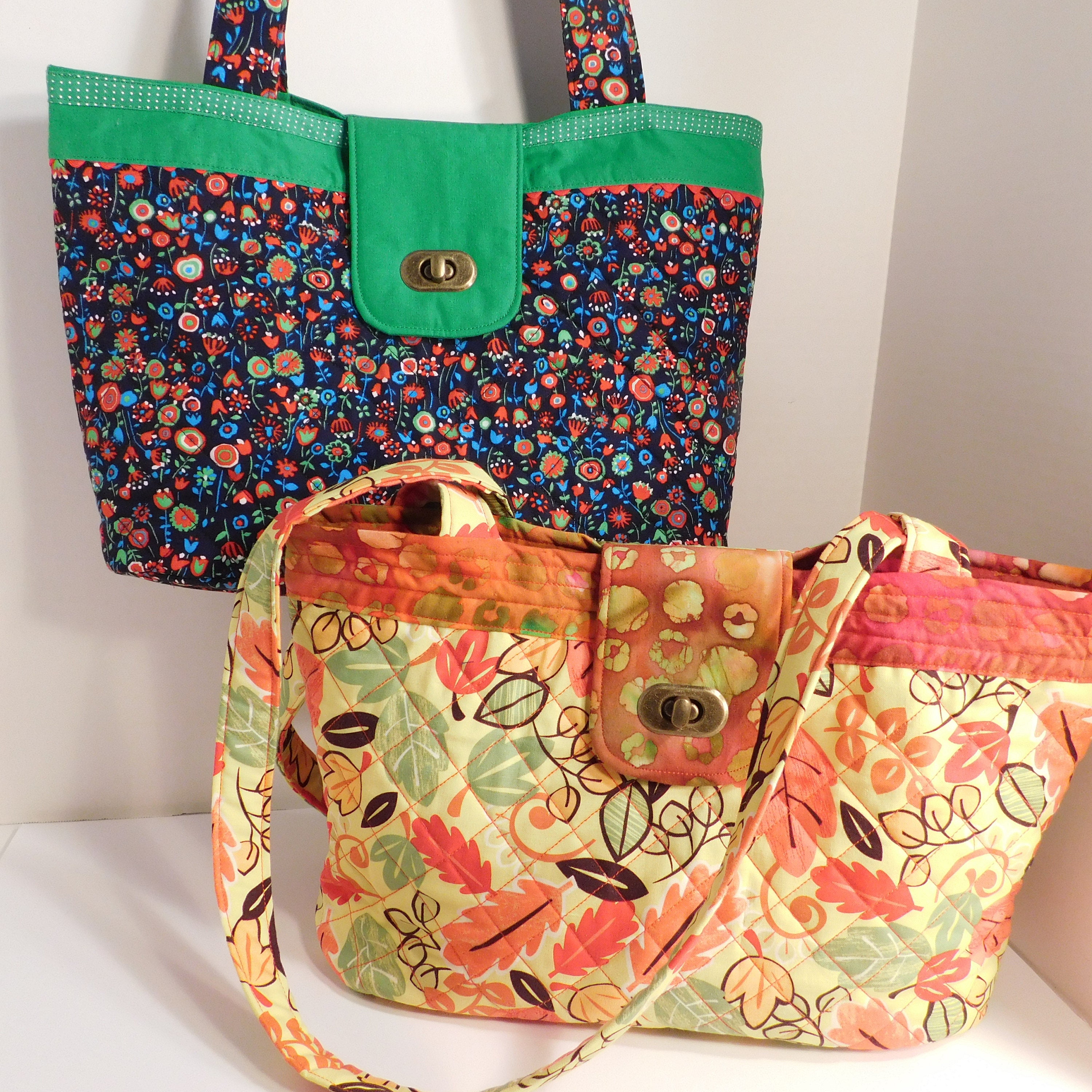 Tote Bag PDF Sewing Pattern Medium Sized Purse, Shoulder Bag With Two ...