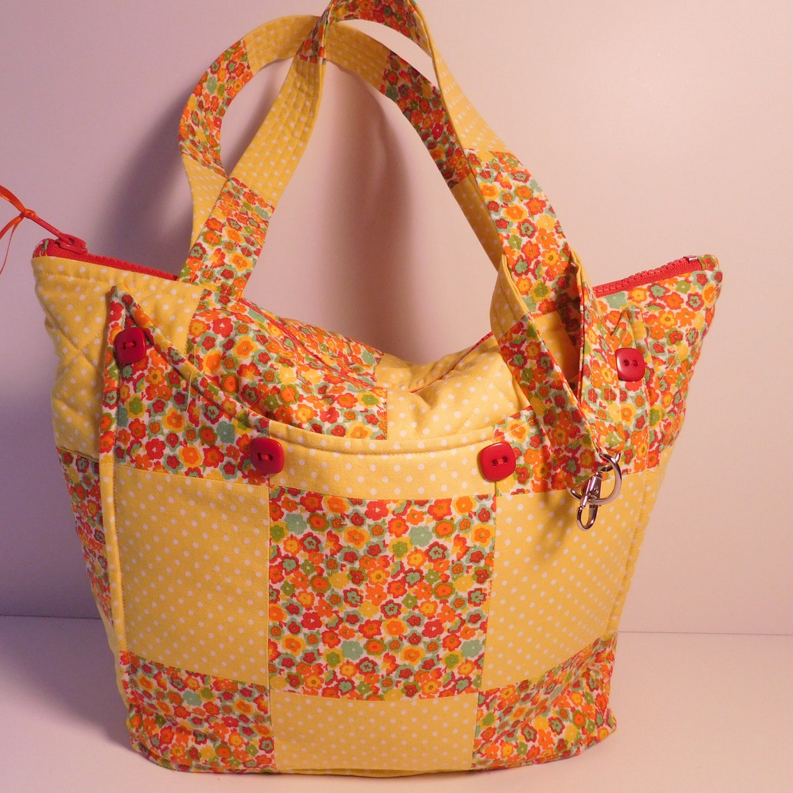 Quilted Zippered Tote Bag Sewing Pattern PDF Digital Download Etsy