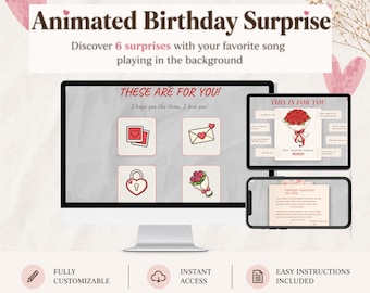 Surprise Gift Website for Birthday | Interactive Romantic Digital Gift | Personalized Birthday Surprise for Girlfriend or Boyfriend