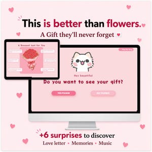 Romantic Digital Love Website Gift | Personalized Surprise for Boyfriend or Girlfriend | Interactive Couple Website | Relationship Gift