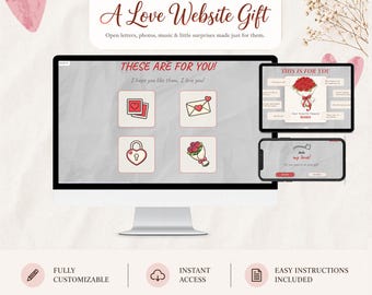 Birthday Gift for Girlfriend or Boyfriend, Romantic Interactive Website Gift, Personalized Digital Love Letter Surprise
