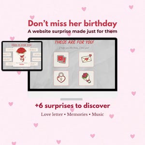 Surprise Birthday Idea for Her or Him | Interactive Gift Website | Romantic Digital Experience for Long Distance Couples