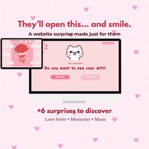 Romantic Digital Love Website Gift | Personalized Surprise for Boyfriend or Girlfriend | Interactive Couple Website | Relationship Gift