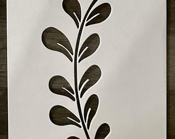 Plantilla de rama frondosa