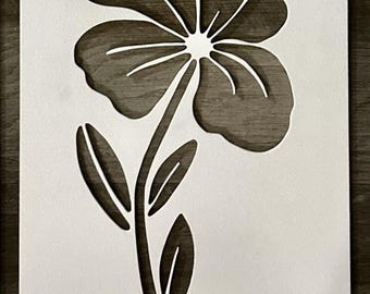 Minimal Flower Stencil