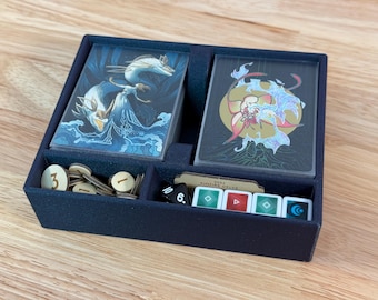 Kinfire Delve Card Game Insert: Sleeved Cards, 3D Printed