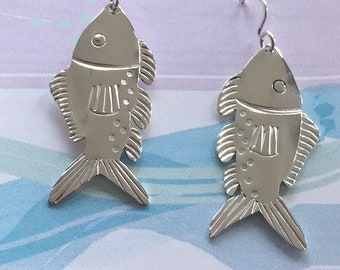 Fish Earrings in sterling