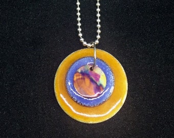 Enameled Bullseye Necklace