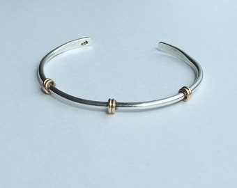 Sterling Cuff Bracelet with coils