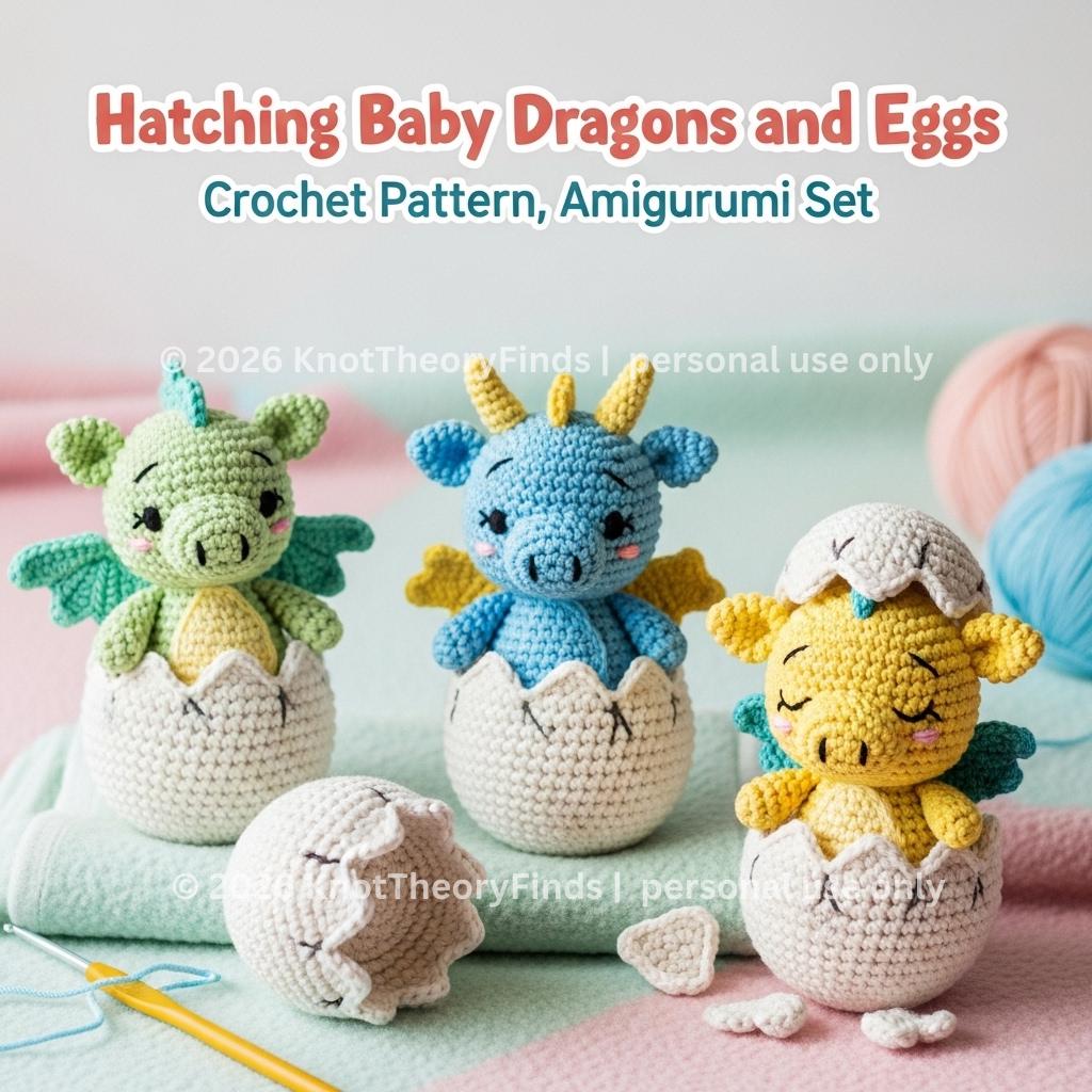 39 Dragon Crochet Patterns: Unleash Your Creativity with These Unique Designs 22 Hatching Baby Dragon Amigurumi Crochet