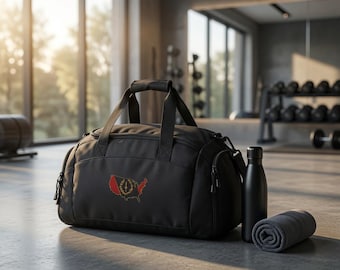 Bolsa de gimnasio con la bandera de la herencia afroamericana / Bolsa de lona con mapa de EE. UU. / Bolsa de viaje / Bolsa de fin de semana para deportes y fitness / Equipaje de mano para pasar la noche / Regalo de la herencia afroamericana