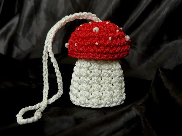 Mushroom Bag Amigurumi Crossbody Tutorial