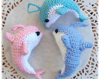 Dolphin Crochet Pattern PDF, Amigurumi Plush Tutorial, Beginner Friendly Toy Digital Download
