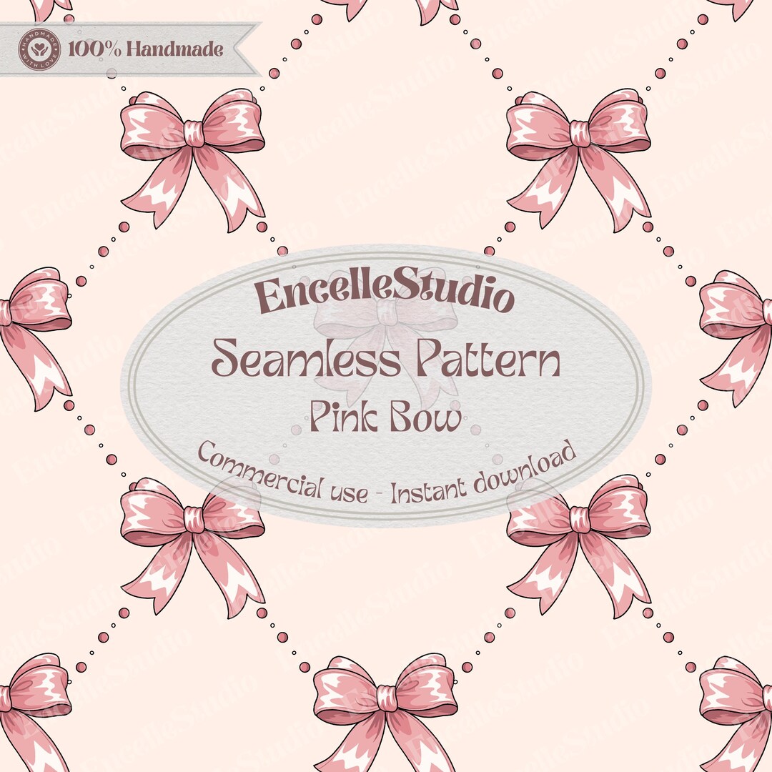 Pink Bow Seamless Pattern (digital Download) - Etsy