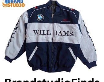 BMW Williams F1 Racing Vintage Style Jacket – Retro Cotton Motorsport Apparel