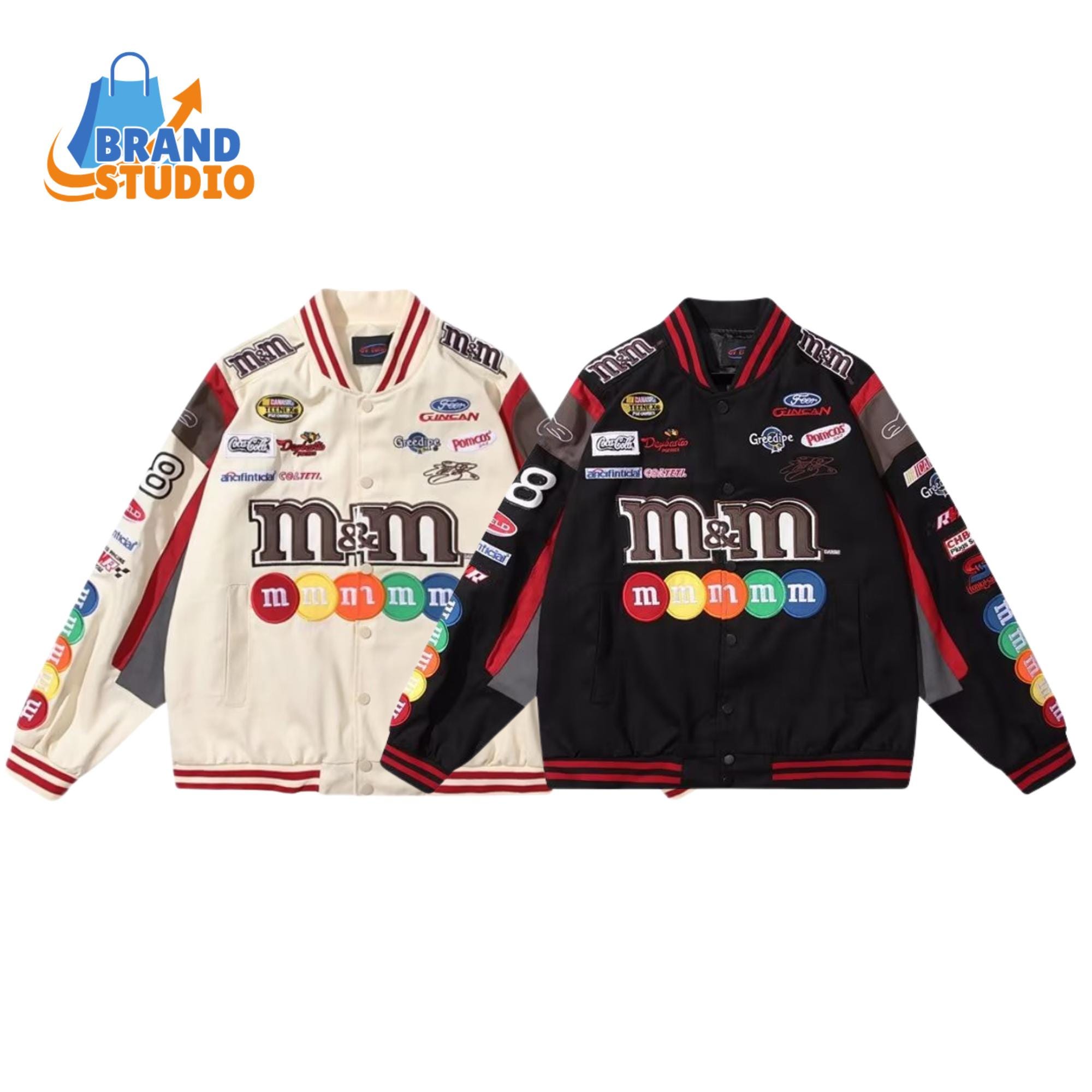どん 【希少】 レーシングジャケット m&m's ロベルトカバーニ L ☆【m&m's】Sサイズ レーシングジャケット エムアンドエムズ - メルカリ