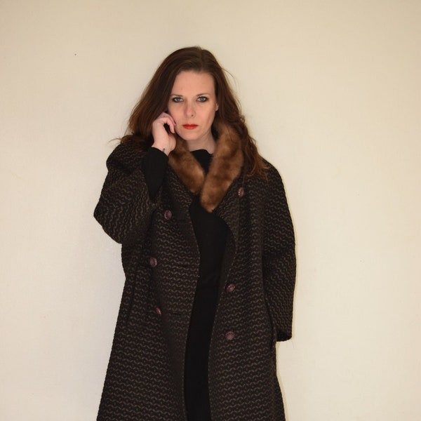 vintage fur collar coat