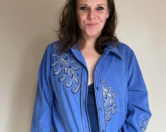 vintage peacock plume jacket