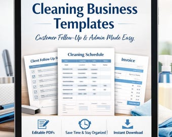 Professional Cleaning Business Templates - Save Time & Stay Organized