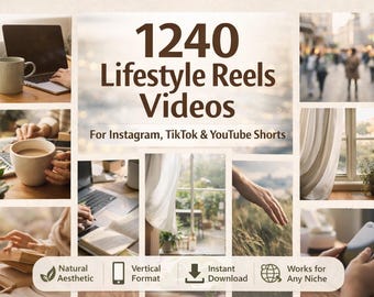 1240 Lifestyle Reels, Instagram, TikTok, YouTube (Digital Download) Bundle
