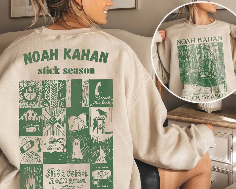 Vintage 2 Sides Stick Season Tour 2024 Sweatshirt, Noah Kahan Stick
