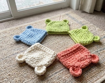 30-Minute Beginner Crochet Pattern: The Squishiest Teddy Bear Baby Hat.