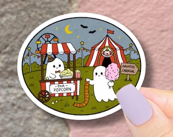 ghost carnival sticker // spooky circus sticker