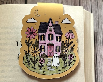 haunted house magnetic bookmark