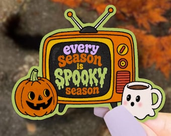 every season is spooky season sticker || retro halloween decor