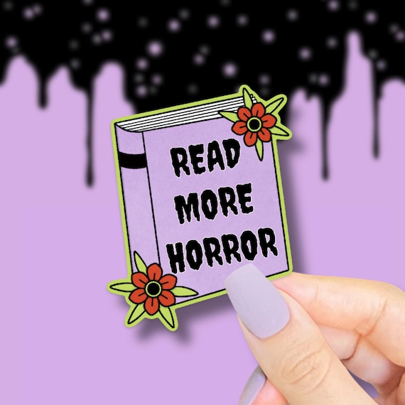 read more horror sticker // spooky book club