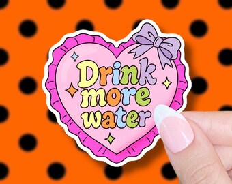 drink more water sticker // hydration water bottle reminder