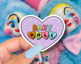 baby doll sticker // pastel baby girl