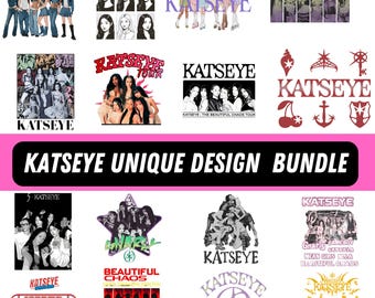 Katseye "Beautiful Chaos Tour" T-Shirt PNG Bundle Ready to Print, Retro Pop Vibes Graphic PNG, Beautiful Chaos Vintage Aesthetic PNG