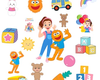 Ms Rachel PNG Clipart:  Designs, Birthday Party Decor (Digital Download)