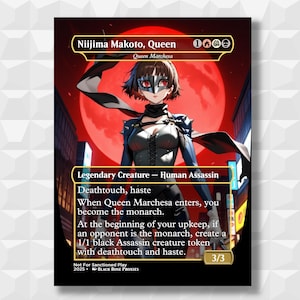 Niijima Makoto, Queen (Queen Marchesa) - MTG Anime Proxy - Not For Sanctioned Play