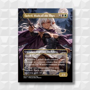 Lathril, Blade of the Elves - Various Styles - MTG Anime Proxy - Not For Sanctioned Play
