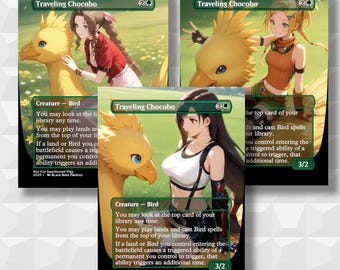 Traveling Chocobo - Various Styles - MTG Anime Proxy - Not For Sanctioned Play
