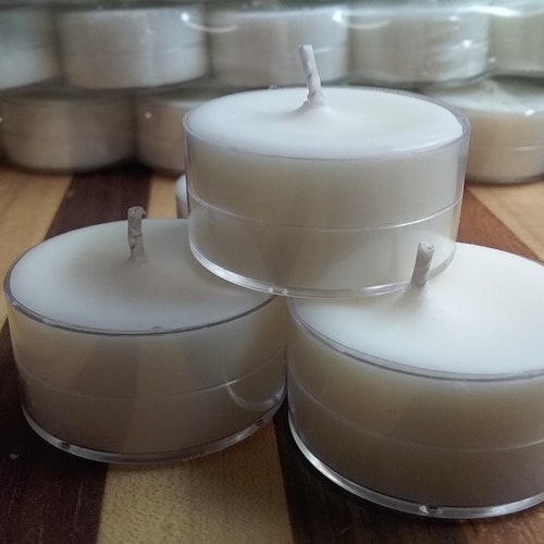 Unscented Soy Tealights 100 Pack Handmade No Fragrance Etsy