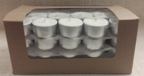 100 Pack Scented Soy Aluminum Metal Tea Lights, Hand Made