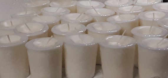 Unscented Soy Votives 24 Pack, Hand Poured Candles, Use with a Votive Holder, Lead Free Wick.