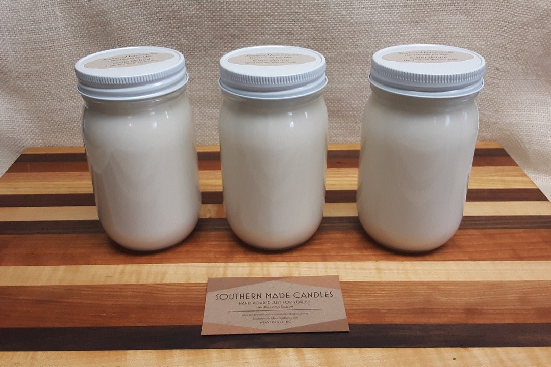 Emergency Soy Candles, 3 Candle Pack, 16 Ounce Mason Jar Candles, All