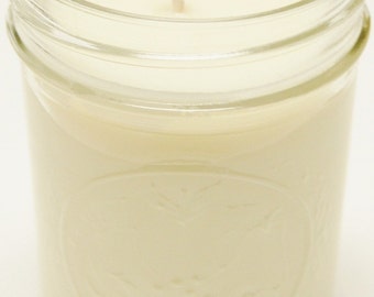 Emergency 8 oz Mason Jar Soy Candles 4 Pack, Pure Soy Wax Candle, No fragrance or Dye Added Candle