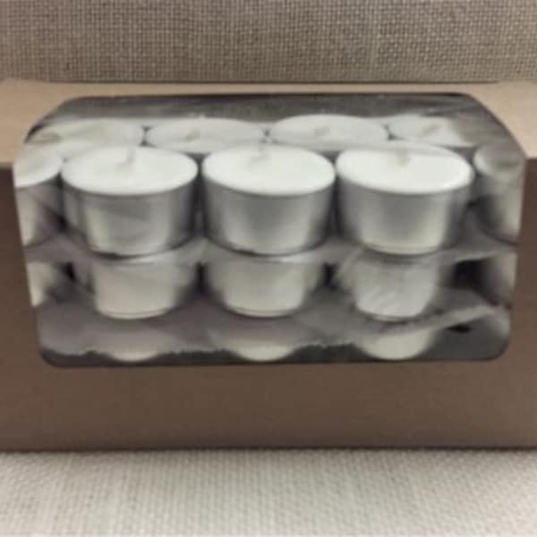100 Pack Scented Soy Aluminum Metal Tea Lights, Hand Made