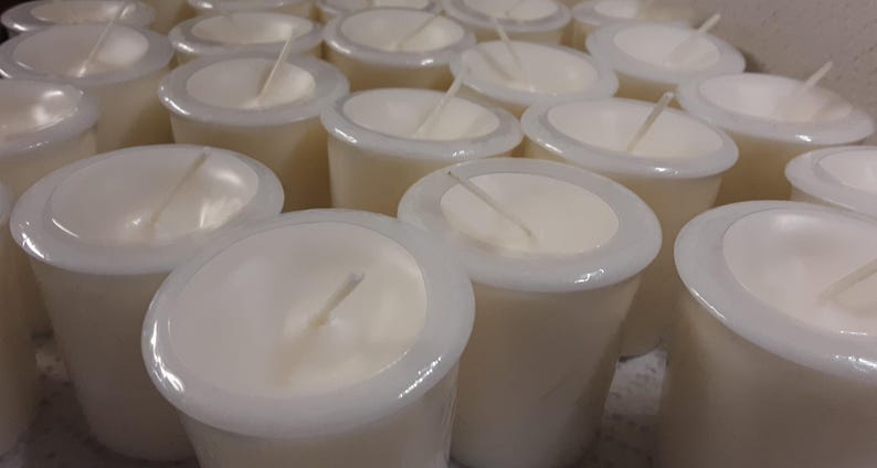 Unscented Soy Votives 24 Pack, Hand Poured Candles, Use with a Votive Holder, Lead Free Wick. image 4