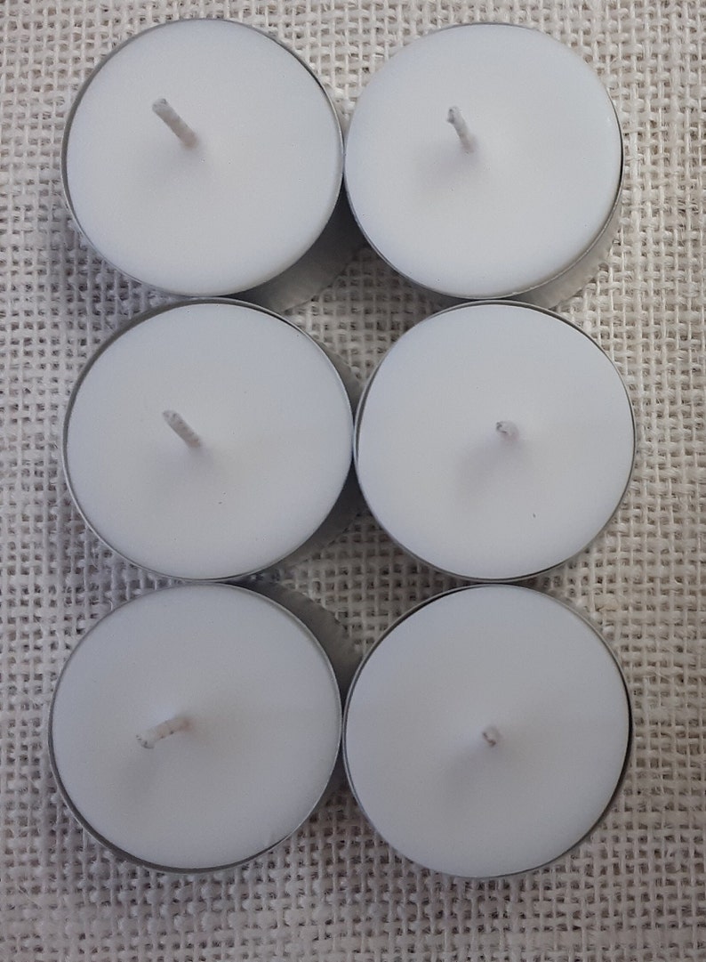 Scented Soy, Metal Cup Tea Lights 50 Pack, Handmade Candles, Wedding and Party Candle, Fragrance added Tealights image 2