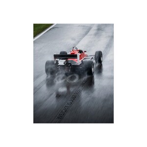 Póster del Williams FW08C Ground Effect F1: Lámina de arte de carreras vintage