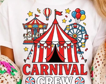 Carnival Crew PNG, Circus Carnival Party PNG, Cute Fair Theme Design, Matching Group Event Digital Download