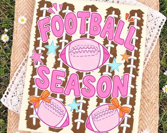 Football Season PNG, Pink Football PNG, Cute Game Day PNG, Football Mom Shirt Design, Sports Sublimation Digital Download